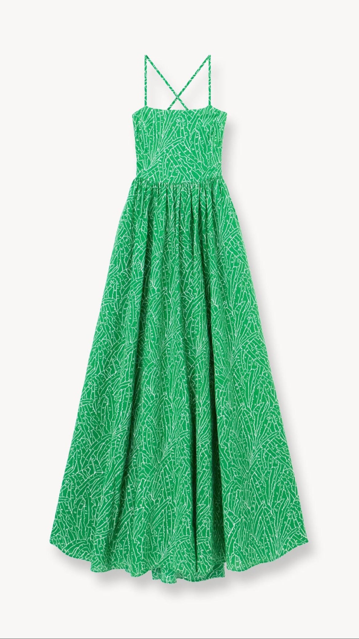 Staud- Courtney Dress- Green Palm