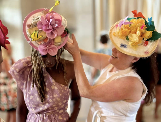 Off to the Races with milliner, Christine A. Moore