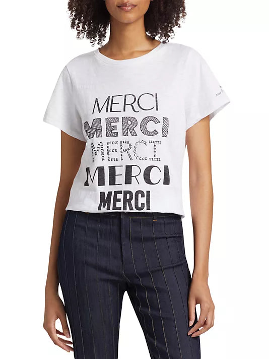 Cinq a Sept-Multi Merci Tee-White/Black