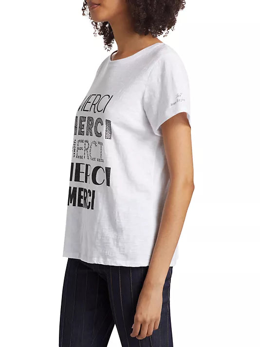 Cinq a Sept-Multi Merci Tee-White/Black