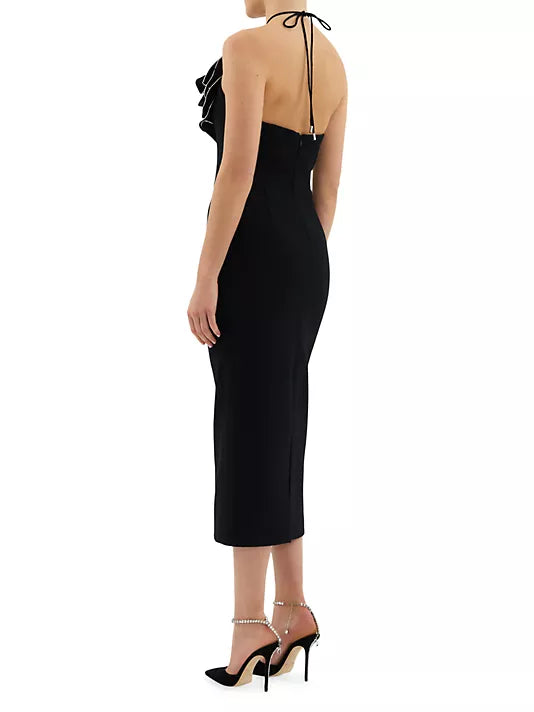 Rebecca Vallance - Eliana Halter Midi Dress - Black