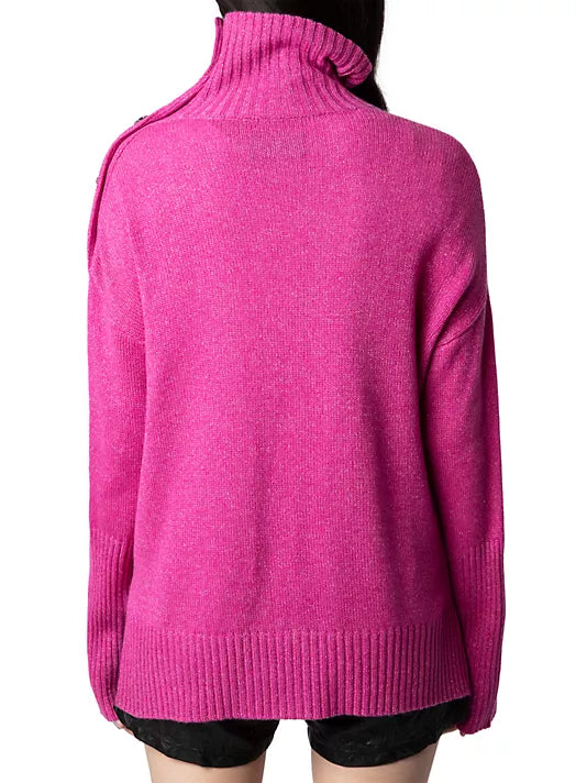 Zadig & Voltaire-Alma Jewelled Cashmere Sweater in Clematis