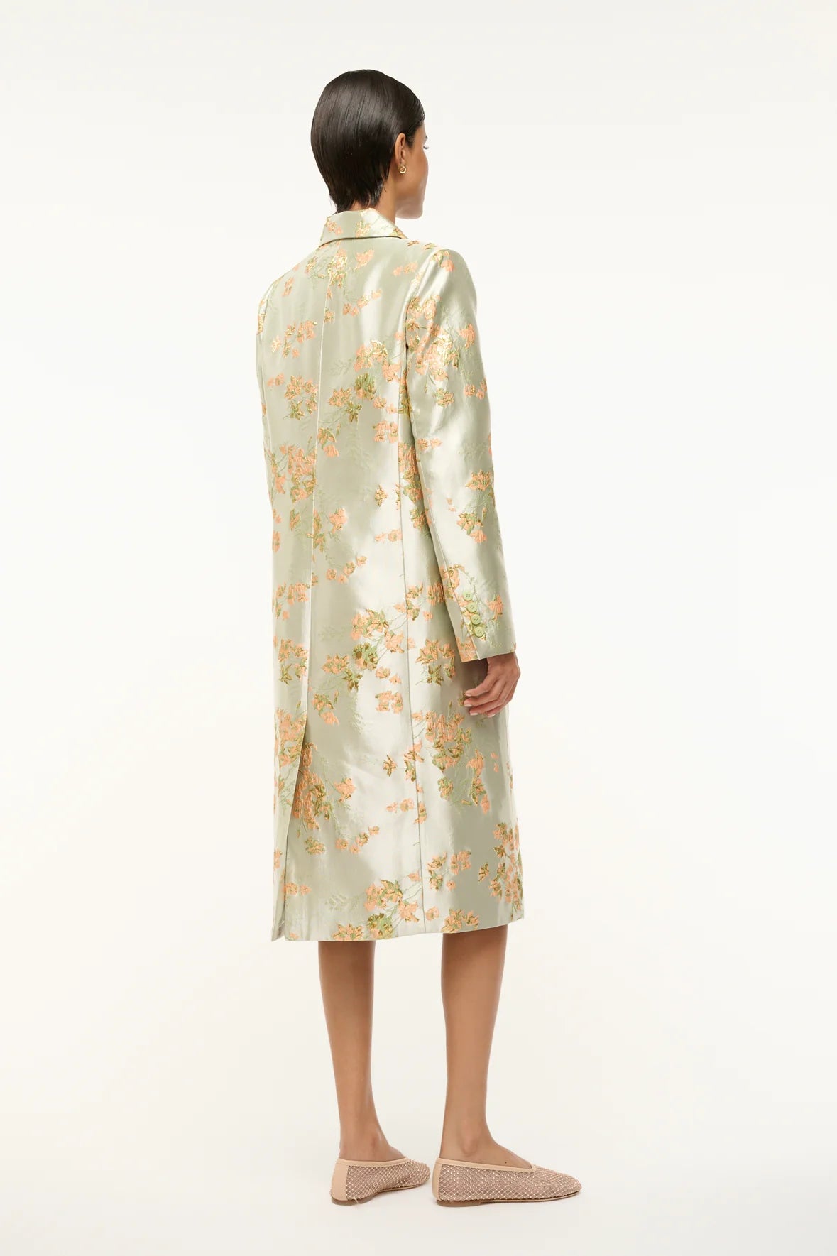 STAUD ANTOINETTE COAT METALLIC BLOOM