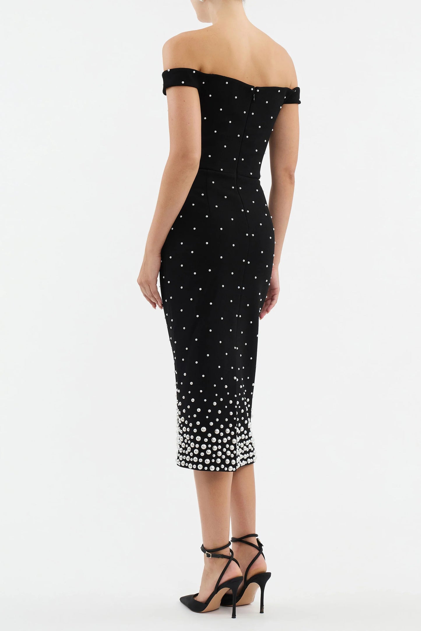 Rebecca Vallance-Anelise Midi Dress-Black