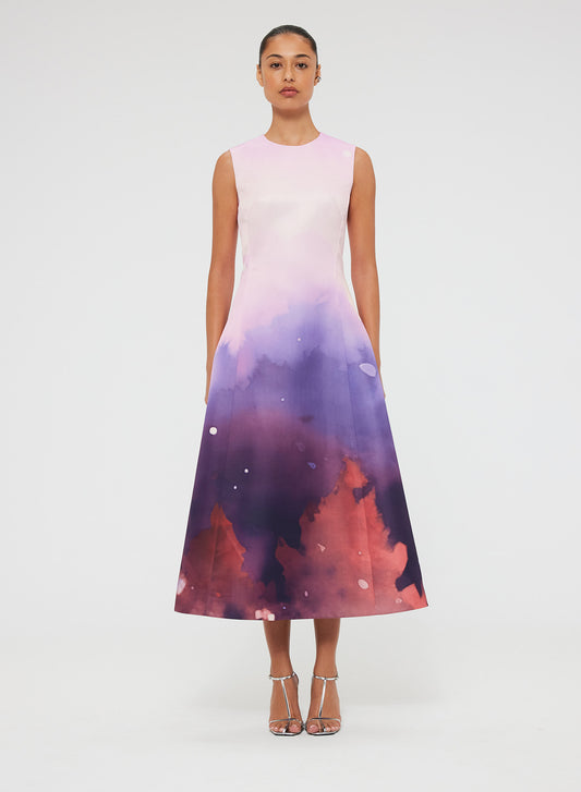 Leo Lin - Cleo Sleeveless Midi Dress - Fairground Print