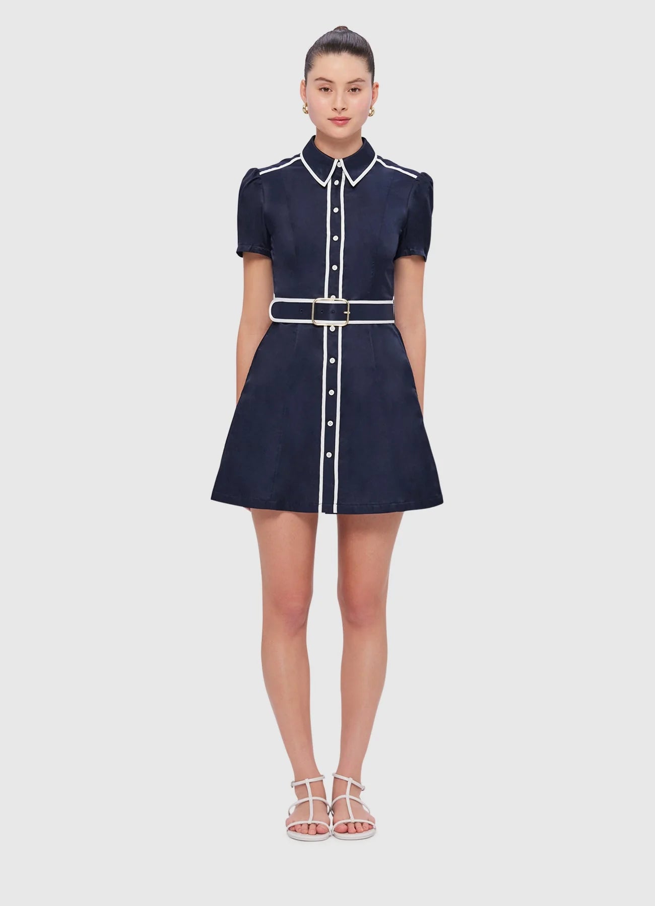 Leo Lin - Spencer Shirt Mini Dress