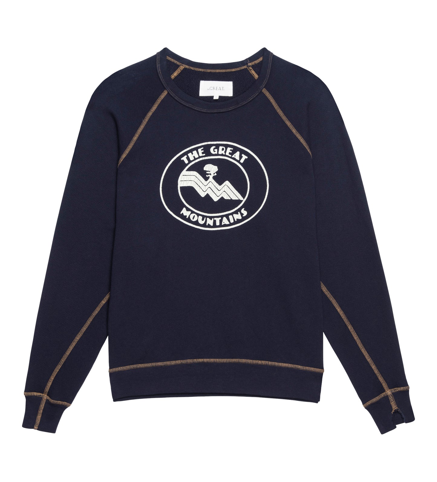 The Great - College Sweater shirt w/ Mountain Resort Graphic