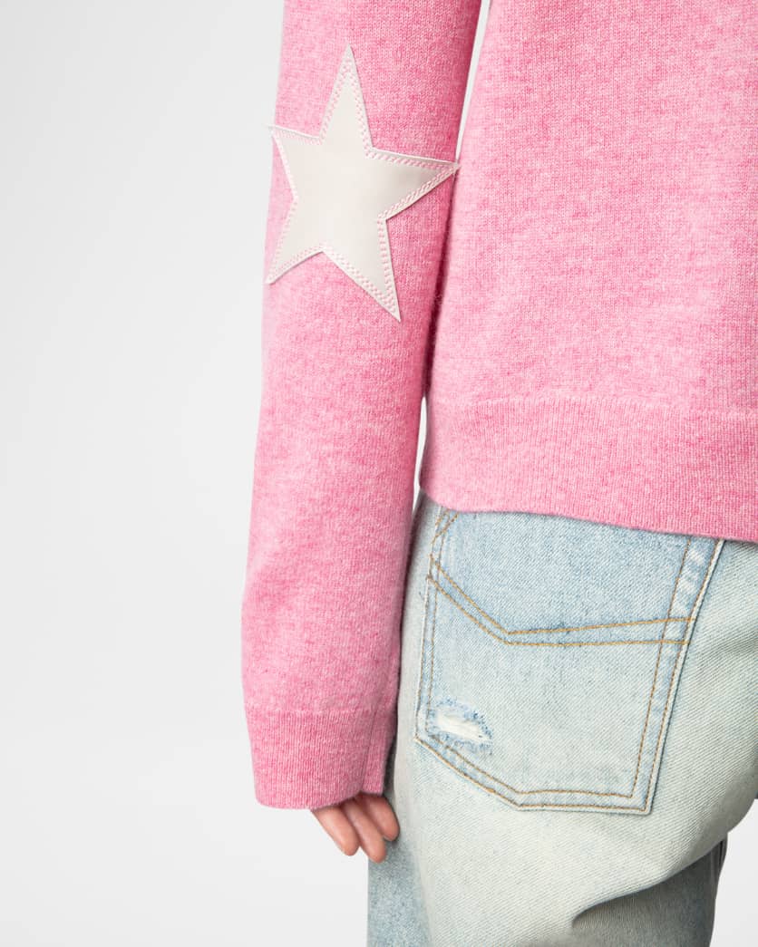 Zadig & Voltaire Vivi Patch Cashmere Sweater in Phlox